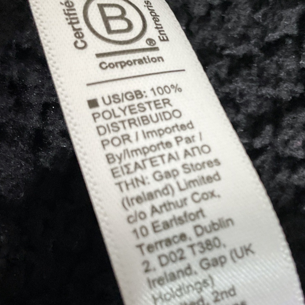 Athleta Girl Jacket Sz L So Toasty Tugga Long Sherpa Hooded Athletic Black - Picture 14 of 14